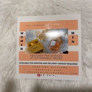 Hi, I’m Charisma. I recently launched a affordable designer fragrance boutique